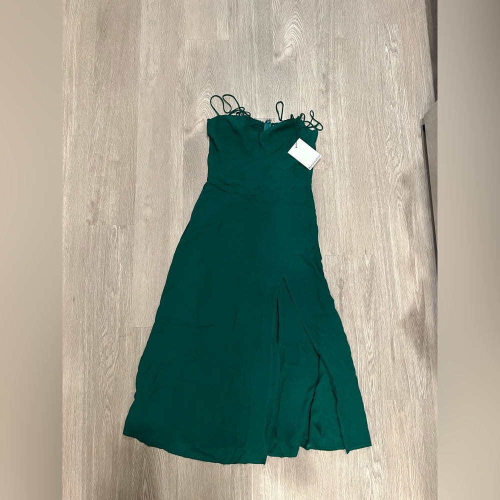 Brand new Reformation Strapless Green Dress